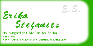 erika stefanits business card